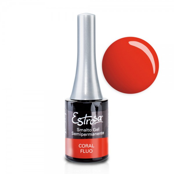 COLORI SMALTO SEMIPERMANENTE 14ML - ESTROSA - CORAL FLUO 7804/7058