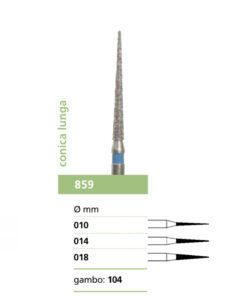 PUNTA FRESA CONICA LUNGA DIAMANTATA - FABBRIMARINE
