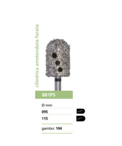 PUNTA FRESA CILINDRICA ARROTONDATA DIAMANTATA 881PS - FABBRIMARINE