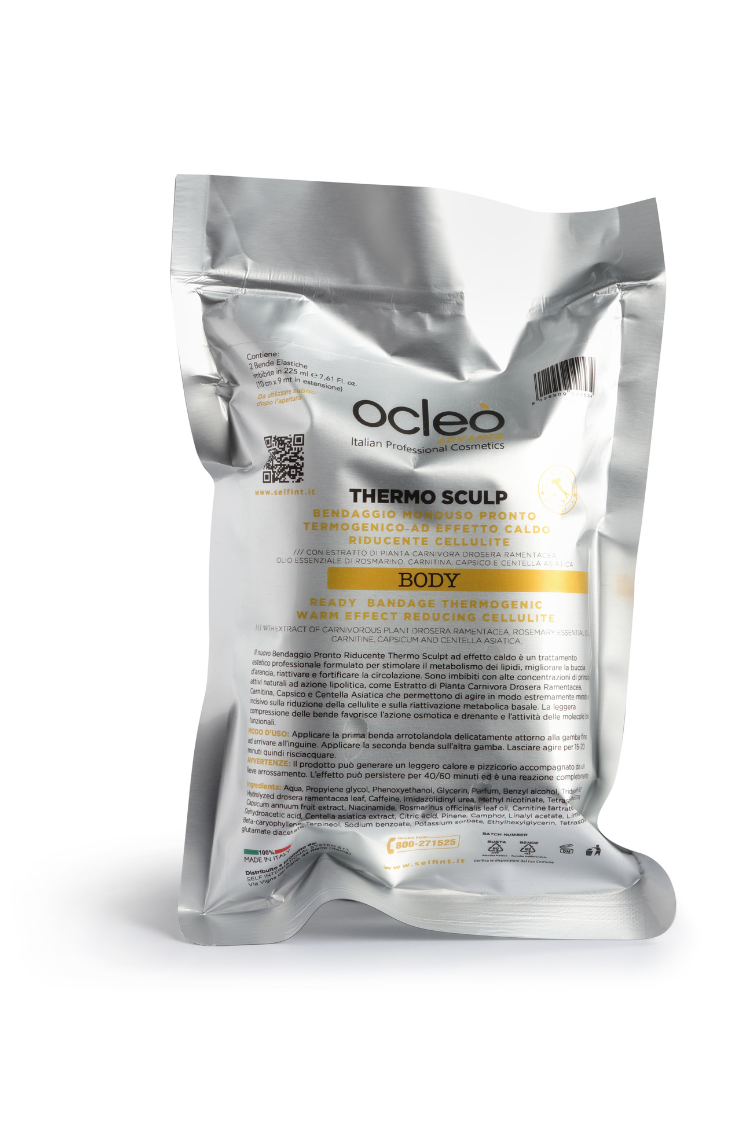 THERMO SCULP BENDAGGIO PRONTO TEMOGENICO CALDO RIDUCENTE CELLULITE - OCLEO'