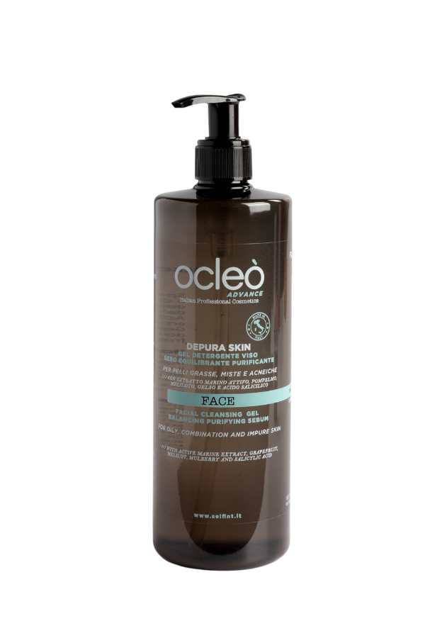 DEPURA SKIN GEL DETERGENTE VISO SEBO EQUILIBRANTE PURIFICANTE - OCLEO'