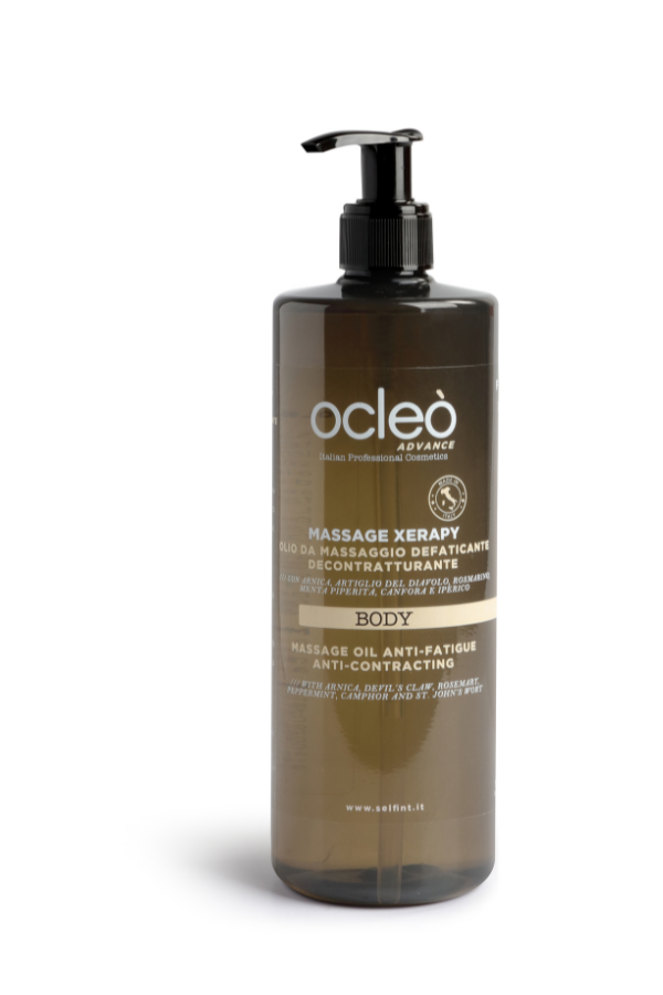 MASSAGE XERAPY OLIO MASSAGGIO DEFATICANTE DECONTRATTURANTE 500ML - OCLEO'